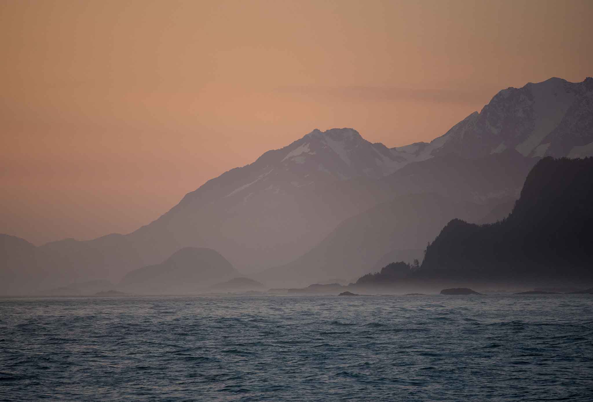 Sunset at Cross Sound, Alaska