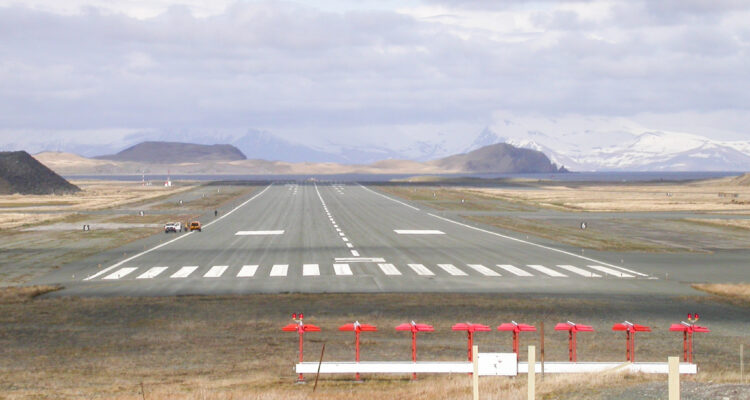 The long runway on Adak Island allows for twice weekly jet service from Anchorage.
